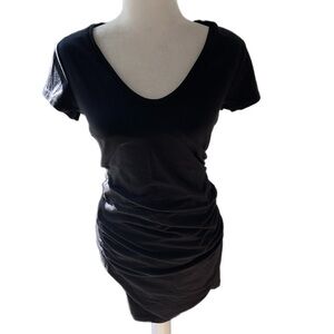 ✨ Athleta Topanga V-Neck T-Shirt Style Tulip Hem Double Lined Dress S